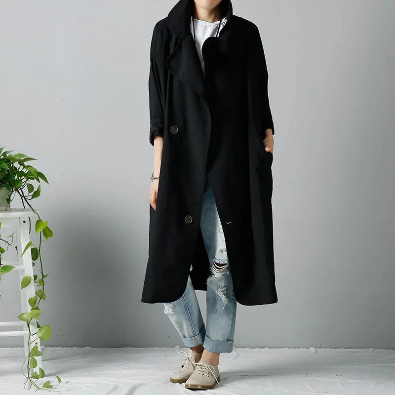 Women's waterproof parka coats with multiple pockets for practicalityBlack wind-breaker oversized dust coats trench Women's waterproof parka coats with multiple pockets for practicalityBlack wind-breaker oversized dust coats trench
