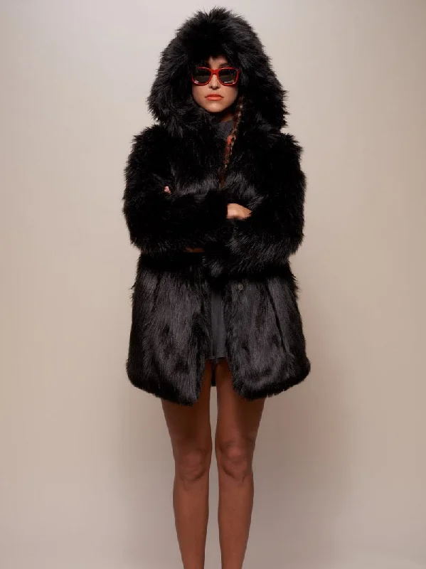 Belted women's cashmere coats in soft pastels for a luxurious feelHooded Women's Faux Fur Coat | Black Wolf Belted women's cashmere coats in soft pastels for a luxurious feelHooded Women's Faux Fur Coat | Black Wolf