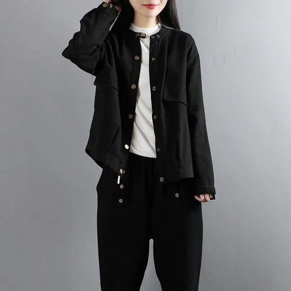 Women's reversible down coats with two - tone designs for versatile stylingBohemian o neck top quality full short coat black Knee outwear