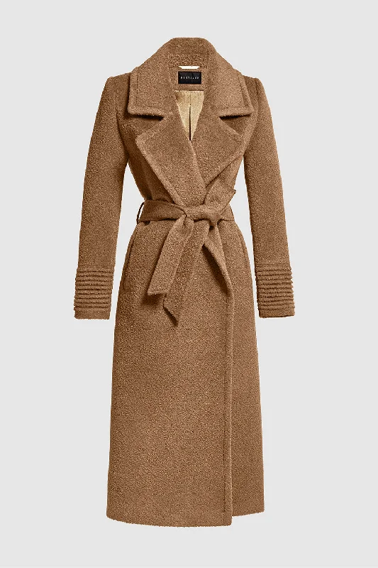 Women's cropped leather coats with silver studs for an edgy lookBouclé Alpaca Long Notched Collar Wrap Coat Women's cropped leather coats with silver studs for an edgy lookBouclé Alpaca Long Notched Collar Wrap Coat