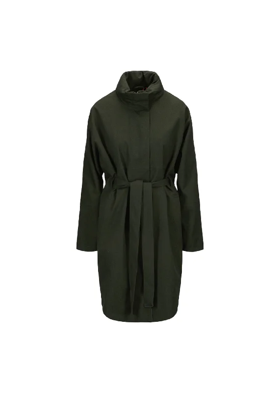 Women's longline double - breasted camel coats for a sophisticated lookBris Poncho - Rosin Dark Green Women's longline double - breasted camel coats for a sophisticated lookBris Poncho - Rosin Dark Green