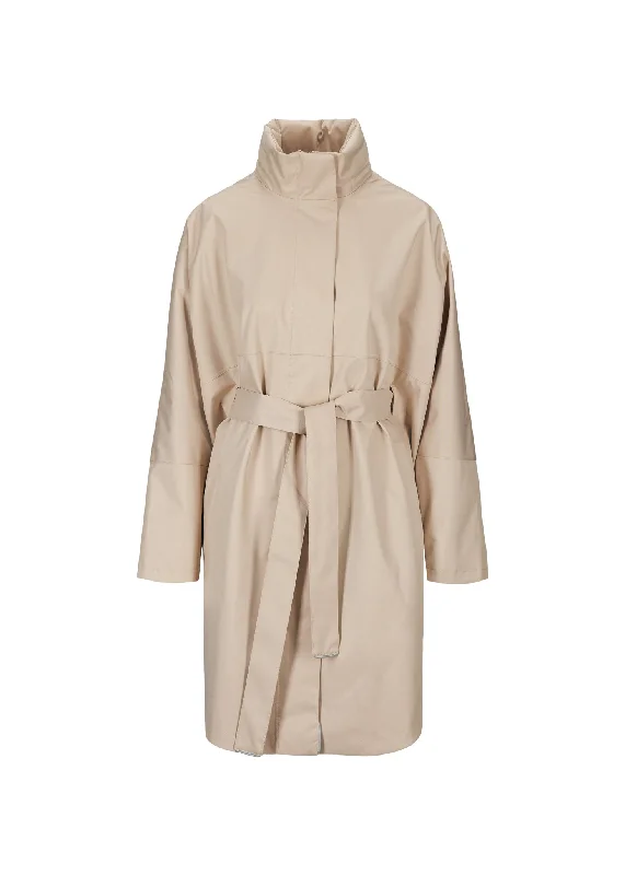 Women's waterproof parka coats with multiple pockets for practicalityBris Poncho - Sand Women's waterproof parka coats with multiple pockets for practicalityBris Poncho - Sand