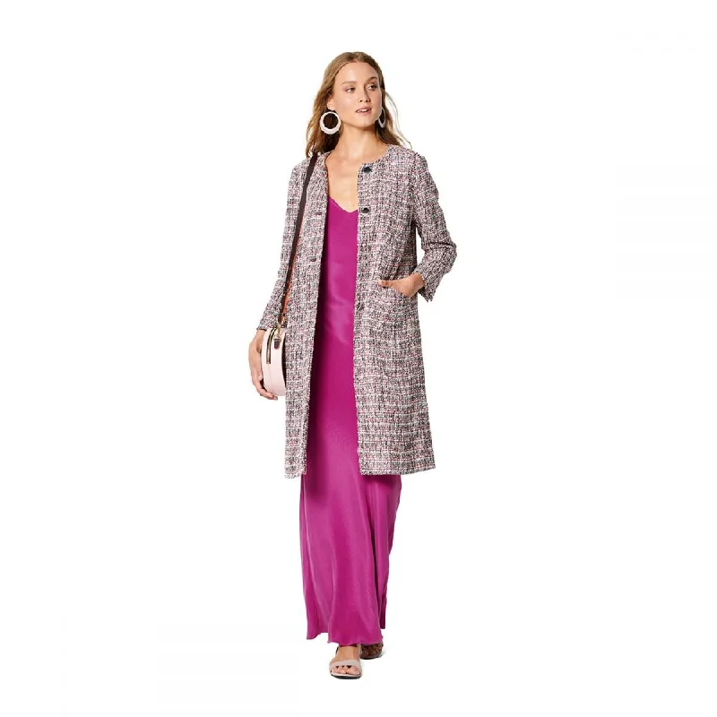 Women's faux fur coats in bright colors for a bold fashion statementBurda Coat or Jacket 6248 Women's faux fur coats in bright colors for a bold fashion statementBurda Coat or Jacket 6248