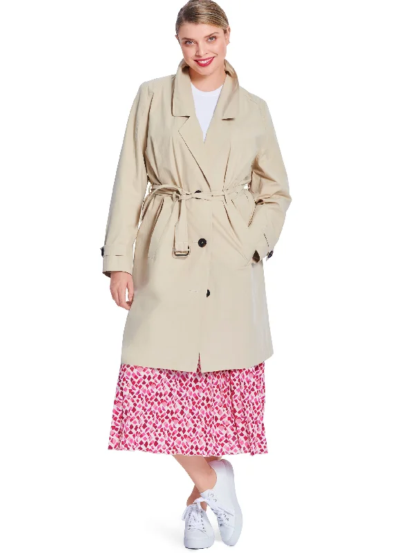 Women's cropped leather coats with silver studs for an edgy lookBurda Coat & Vest 5840