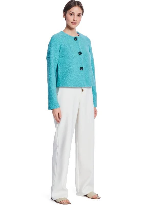 Oversized women's wool coats in a monochromatic look for a trendy outfitBurda Jacket 5830