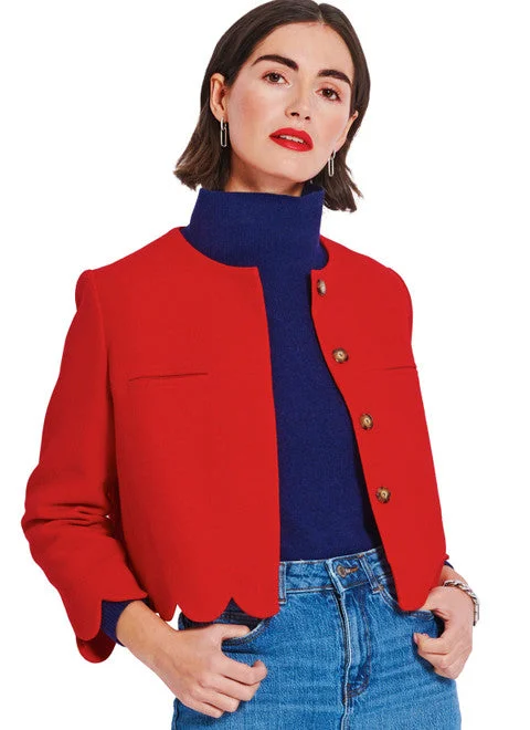 Women's reversible down coats with two - tone designs for versatile stylingBurda Jacket 5870