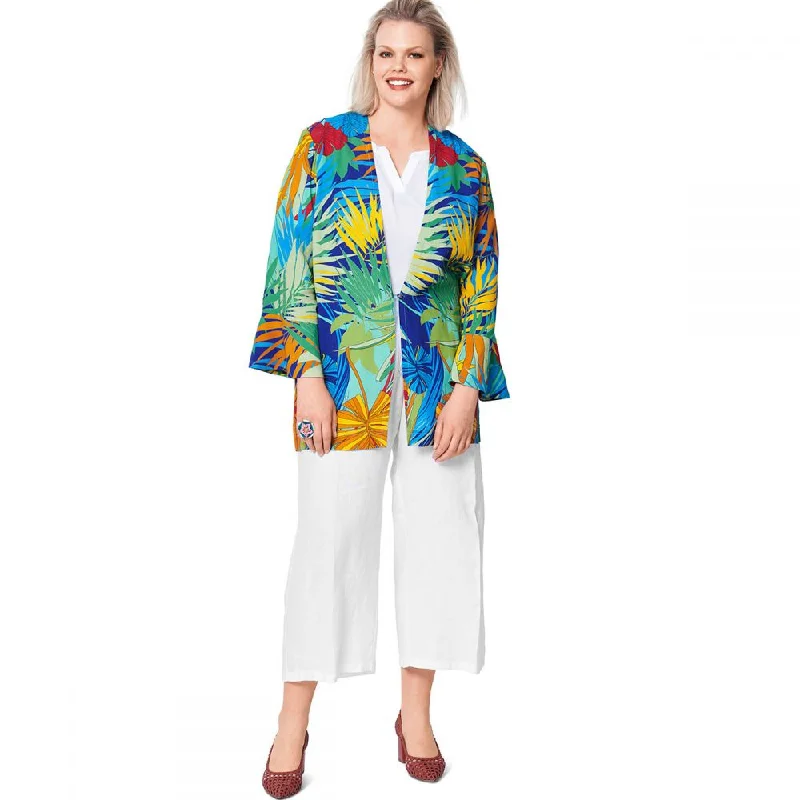Mid - length women's down coats in a slim fit for a modern and sleek appearanceBurda Jacket or Coat 6107