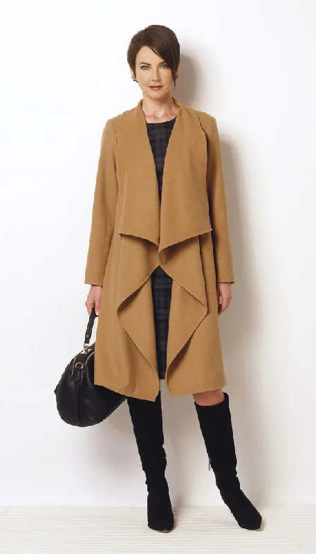 Women's reversible down coats with two - tone designs for versatile stylingButterick Coat and Dress B6244