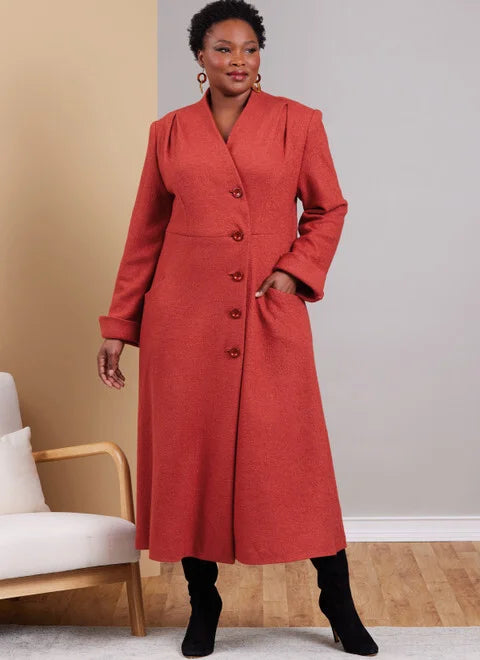 Women's pea coats with brass buttons for a nautical - inspired styleButterick Coat B6918 Women's pea coats with brass buttons for a nautical - inspired styleButterick Coat B6918