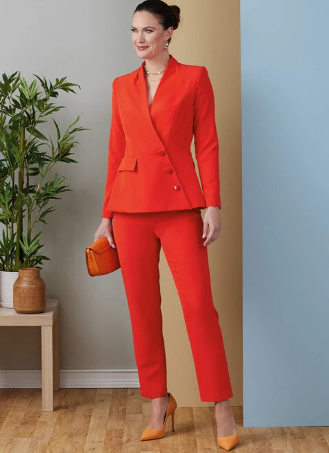Water - resistant women's trench coats with adjustable cuffs for rainy daysButterick Jacket and Trousers B6915 Water - resistant women's trench coats with adjustable cuffs for rainy daysButterick Jacket and Trousers B6915