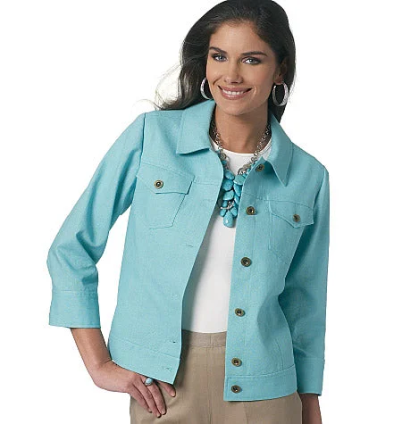 Checkered women's wool coats in a classic pattern for a timeless styleButterick Jacket B5616