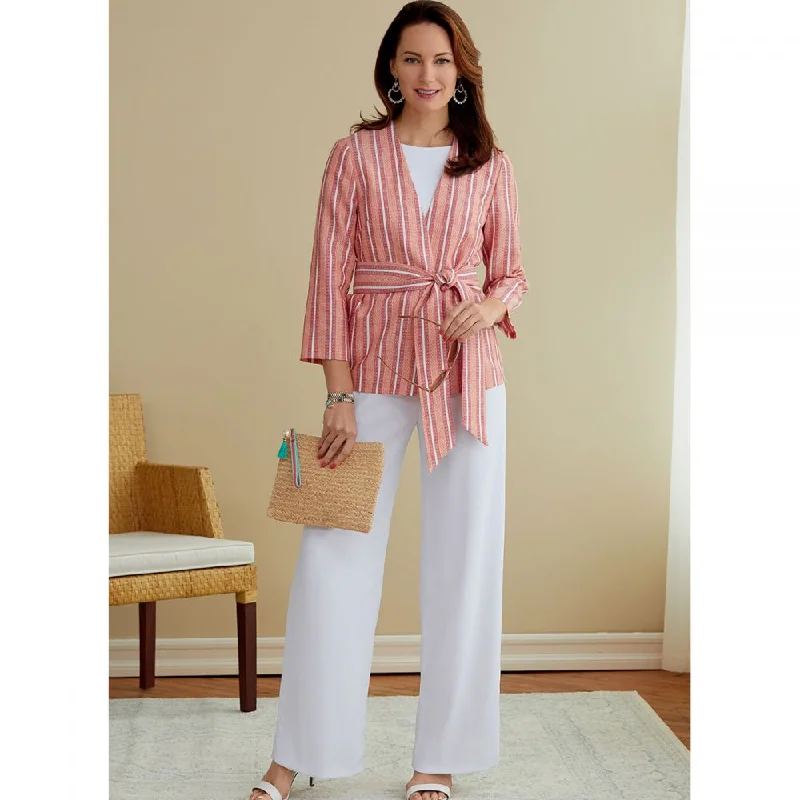 Embroidered women's cotton coats in a bohemian pattern for a unique designButterick Jacket, Dress and Jumpsuit B6775