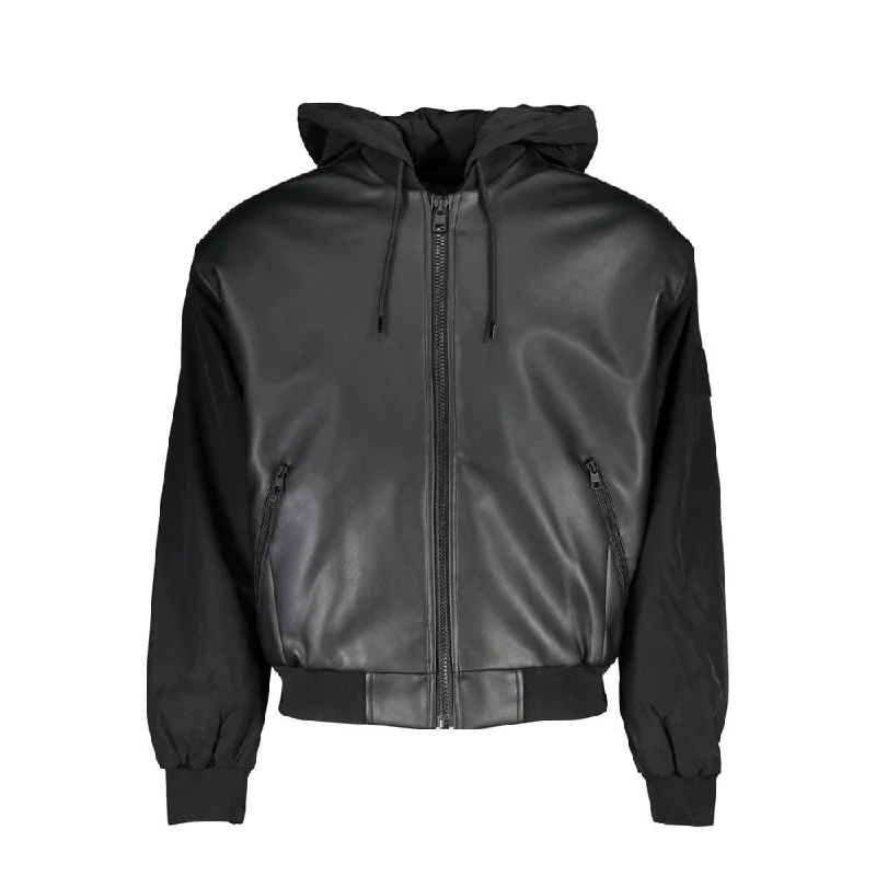 Long women's mac coats in a lightweight fabric for spring showersCalvin Klein Sleek Contrast-Trim Jacket with Women's Hood Long women's mac coats in a lightweight fabric for spring showersCalvin Klein Sleek Contrast-Trim Jacket with Women's Hood