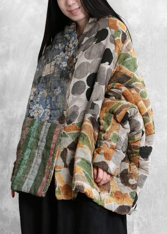 Plus size women's wool blend coats for a warm and stylish winterCasual Floral Winter Coats Oversized Snow Batwing Sleeve Pockets Coats