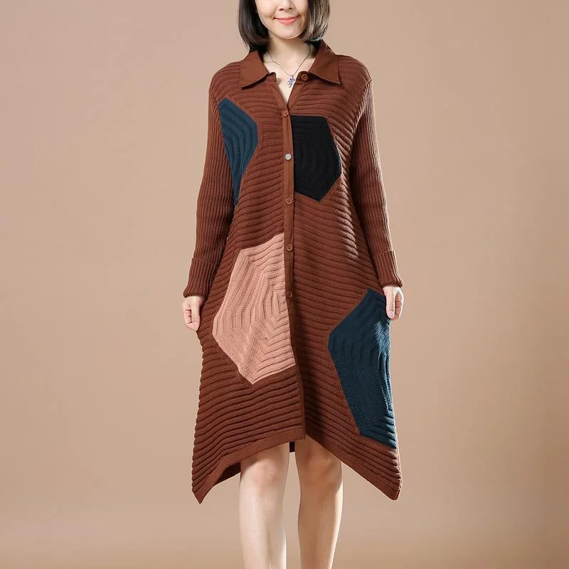 Mid - length women's down coats in a slim fit for a modern and sleek appearanceChocolate sweaters oversized women winter dress coats