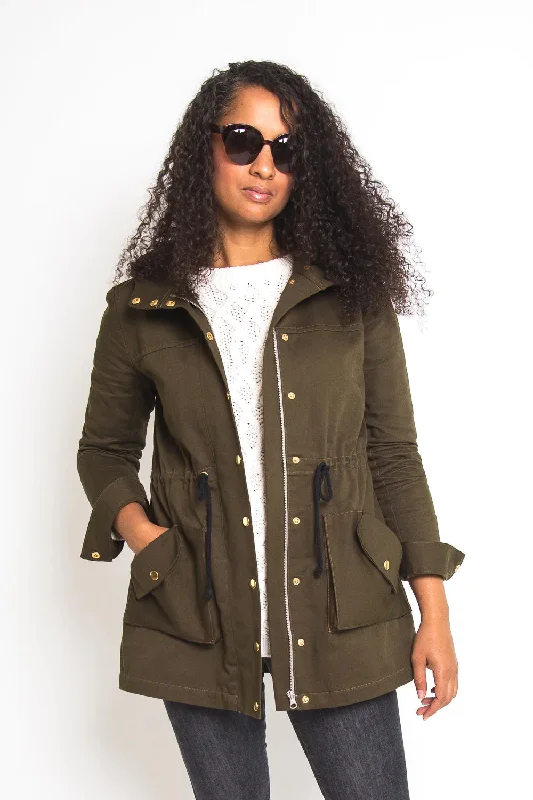 Belted women's cashmere coats in soft pastels for a luxurious feelCloset Core Patterns Kelly Anorak