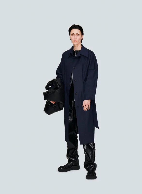 Women's reversible down coats with two - tone designs for versatile stylingOriginal below trench | navy Women's reversible down coats with two - tone designs for versatile stylingOriginal below trench | navy