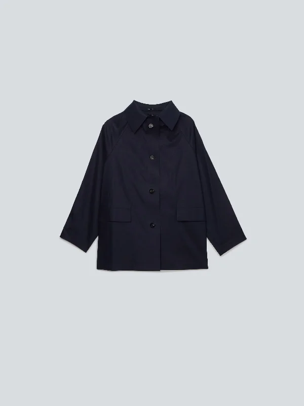 Shearling - lined women's leather coats for ultimate warmth and luxuryOriginal hip trench | navy Shearling - lined women's leather coats for ultimate warmth and luxuryOriginal hip trench | navy