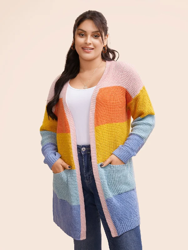maternity women cardigan for expecting momsColorblock Contrast Drop Shoulder Pocket Cardigan maternity women cardigan for expecting momsColorblock Contrast Drop Shoulder Pocket Cardigan
