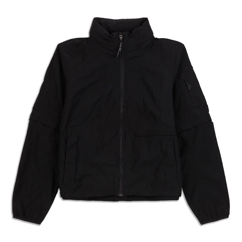 Women's longline double - breasted camel coats for a sophisticated lookConvertible Ripstop Hiking Jacket
