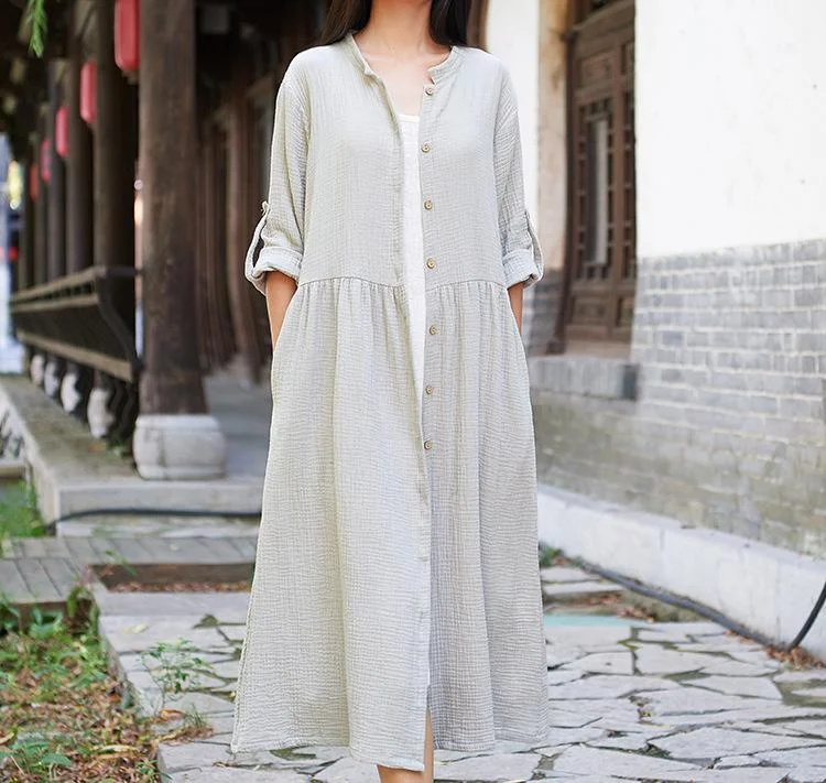 Belted women's cashmere coats in soft pastels for a luxurious feelCotton Linen Trench Loose Casual Coats 2020 Autumn New Solid Color Trench Coats