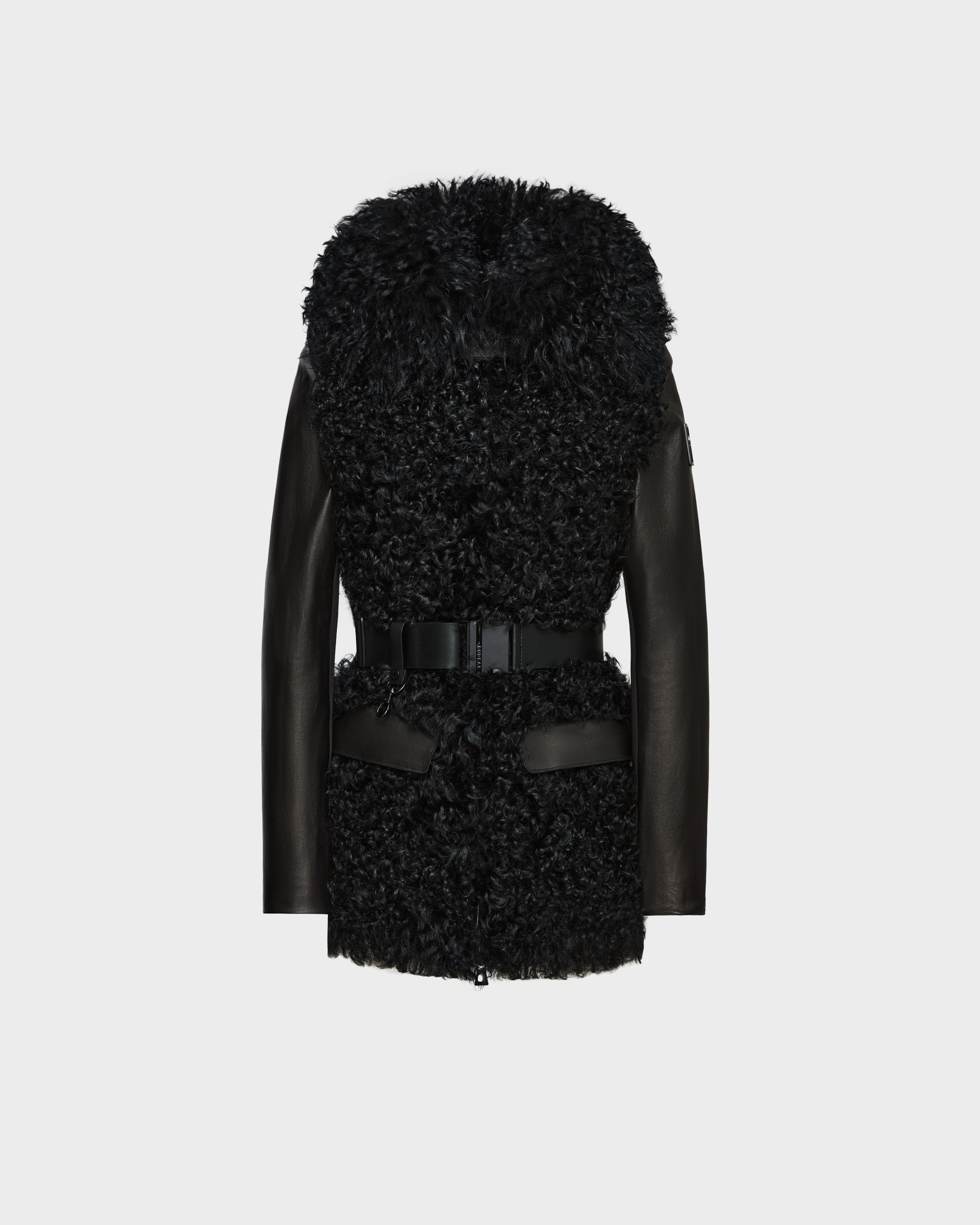 Long women's mac coats in a lightweight fabric for spring showersDASHA - 8124809 Black