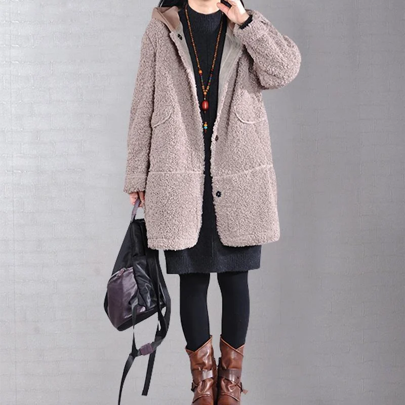 Petite women's wool blend coats with a tailored fit for a flattering silhouetteDIY hooded winter trench coat khaki tunic outwears