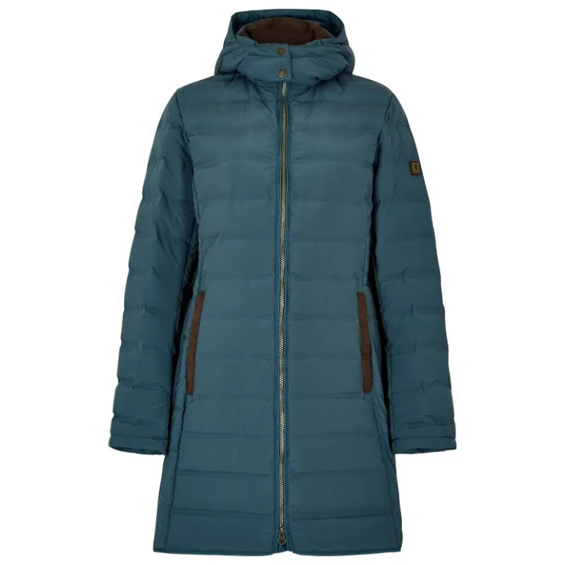 Long women's mac coats in a lightweight fabric for spring showersDubarry Ballybrophy Ladies Down Coat - Steel Long women's mac coats in a lightweight fabric for spring showersDubarry Ballybrophy Ladies Down Coat - Steel