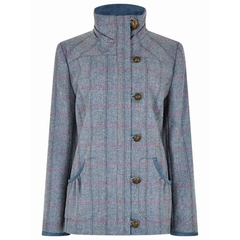 Long women's mac coats in a lightweight fabric for spring showersDubarry Bracken Ladies Tweed Jacket - Denim Haze Long women's mac coats in a lightweight fabric for spring showersDubarry Bracken Ladies Tweed Jacket - Denim Haze