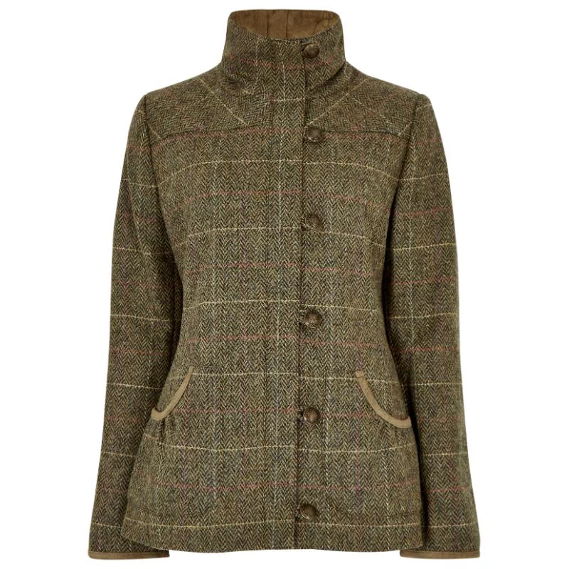 Women's long - sleeve wool coats in a houndstooth pattern for a classic charmDubarry Bracken Ladies Tweed Jacket - Thistle Women's long - sleeve wool coats in a houndstooth pattern for a classic charmDubarry Bracken Ladies Tweed Jacket - Thistle