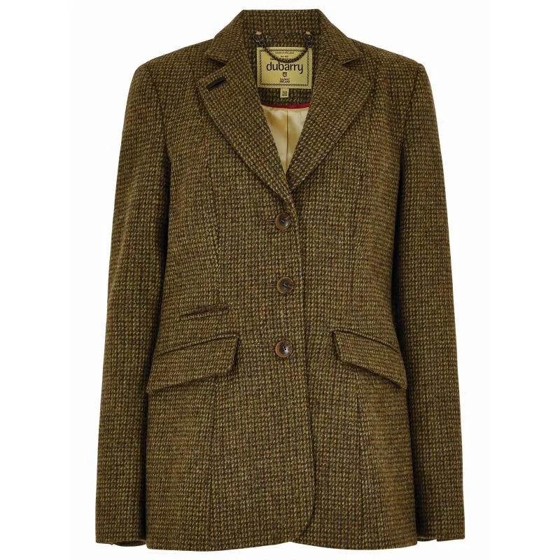Quilted down women's coats with removable hoods for outdoor activitiesDubarry Darkhedge Ladies Tweed Jacket - Heath