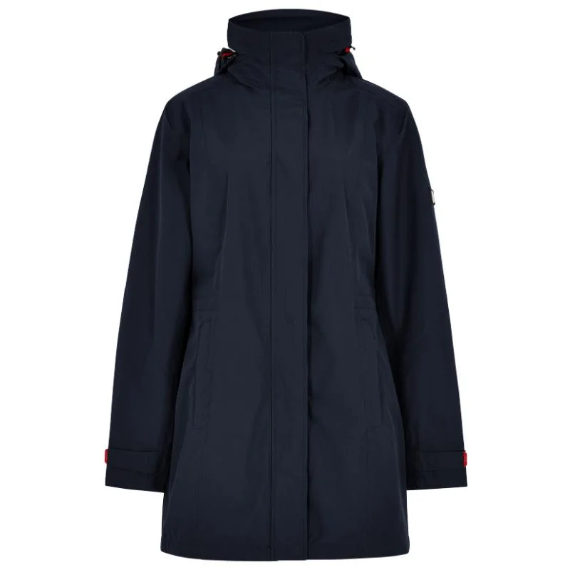 Long women's mac coats in a lightweight fabric for spring showersDubarry Lakeside Ladies Waterproof Jacket - Navy Long women's mac coats in a lightweight fabric for spring showersDubarry Lakeside Ladies Waterproof Jacket - Navy