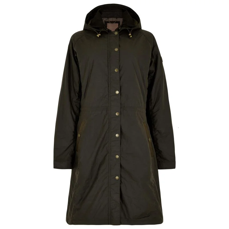 Women's pea coats with brass buttons for a nautical - inspired styleDubarry Redington Wax Ladies Coat - Verdigris Women's pea coats with brass buttons for a nautical - inspired styleDubarry Redington Wax Ladies Coat - Verdigris