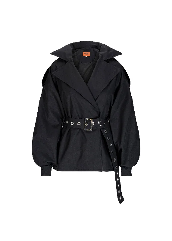 Plus size women's wool blend coats for a warm and stylish winterDuskregn Short Trench Coat - New Black Plus size women's wool blend coats for a warm and stylish winterDuskregn Short Trench Coat - New Black