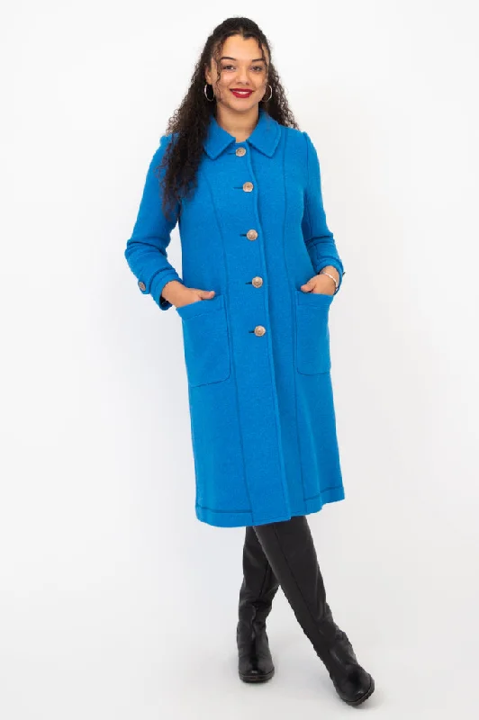 Plus size women's wool blend coats for a warm and stylish winterEdna Coat, Crystal, Boiled Wool Plus size women's wool blend coats for a warm and stylish winterEdna Coat, Crystal, Boiled Wool