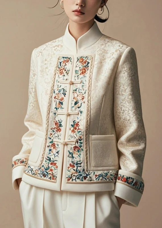 Belted women's cashmere coats in soft pastels for a luxurious feelElegant Apricot Print Pockets Cotton Coats Fall