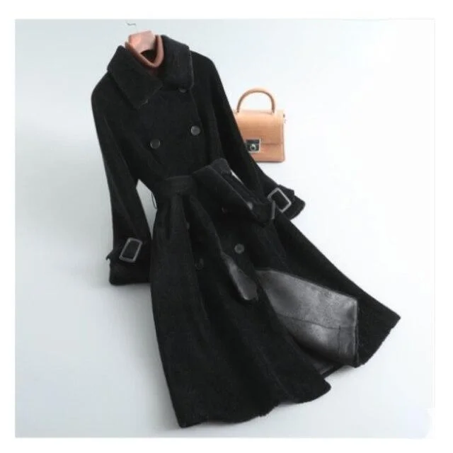 Shearling - lined women's leather coats for ultimate warmth and luxuryElegant Winter Women's Solid Sheep Shearling Wool Fur Long Coats & Jackets Shearling - lined women's leather coats for ultimate warmth and luxuryElegant Winter Women's Solid Sheep Shearling Wool Fur Long Coats & Jackets