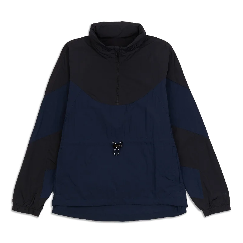 Quilted down women's coats with removable hoods for outdoor activitiesEvergreen Anorak