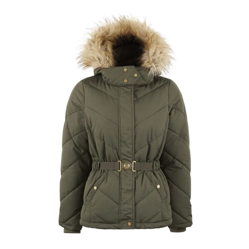 Belted women's cashmere coats in soft pastels for a luxurious feelFairfax & Favor Charlotte Padded Ladies Jacket - Khaki Belted women's cashmere coats in soft pastels for a luxurious feelFairfax & Favor Charlotte Padded Ladies Jacket - Khaki