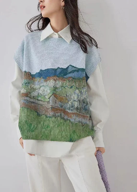 Checkered women's wool coats in a classic pattern for a timeless styleFashion Blue Floral Cotton Knit Waistcoat Short Sleeve Checkered women's wool coats in a classic pattern for a timeless styleFashion Blue Floral Cotton Knit Waistcoat Short Sleeve