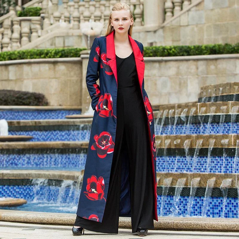 Oversized women's wool coats in a monochromatic look for a trendy outfitfashion slim fit blended long coats women blue prints long sleeve trench coat Oversized women's wool coats in a monochromatic look for a trendy outfitfashion slim fit blended long coats women blue prints long sleeve trench coat