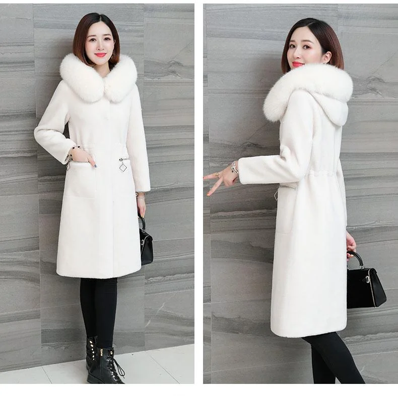 Petite women's wool blend coats with a tailored fit for a flattering silhouetteFemale Winter Sheep Shearling Wool Natural Fox Fur Collar Coats & Jackets Petite women's wool blend coats with a tailored fit for a flattering silhouetteFemale Winter Sheep Shearling Wool Natural Fox Fur Collar Coats & Jackets