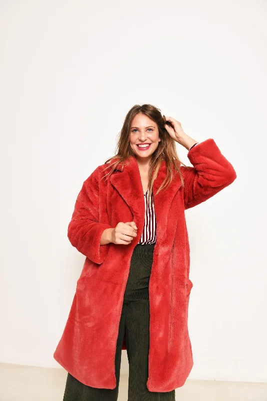 Women's long - sleeve wool coats in a houndstooth pattern for a classic charmFibre Mood Roma Coat Women's long - sleeve wool coats in a houndstooth pattern for a classic charmFibre Mood Roma Coat