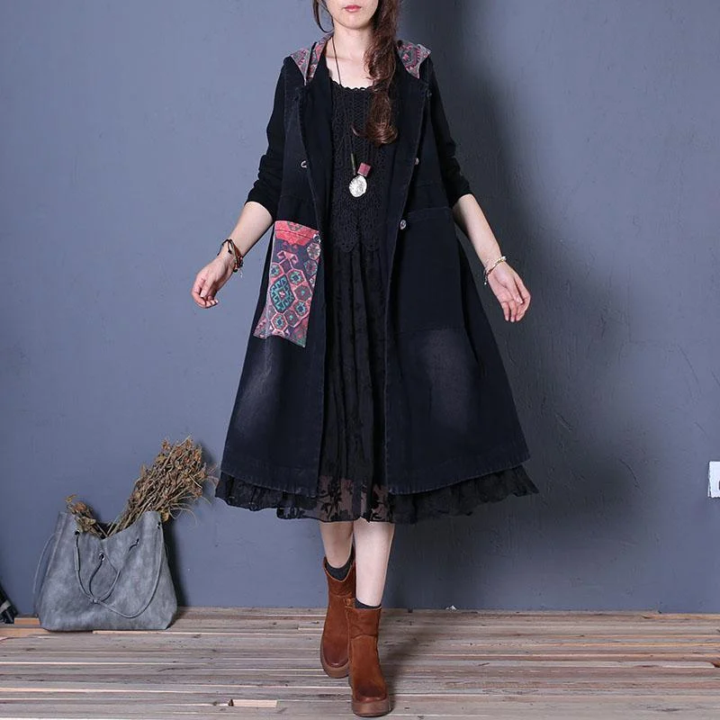 Women's reversible down coats with two - tone designs for versatile stylingFine black coats oversized maxi coat fall women coats patchwork hooded Women's reversible down coats with two - tone designs for versatile stylingFine black coats oversized maxi coat fall women coats patchwork hooded