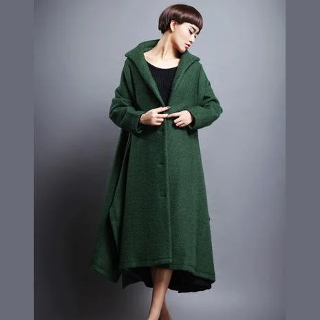 Checkered women's wool coats in a classic pattern for a timeless styleFine blackish green Woolen Coats Women casual long stand collar patchwork outwear Checkered women's wool coats in a classic pattern for a timeless styleFine blackish green Woolen Coats Women casual long stand collar patchwork outwear