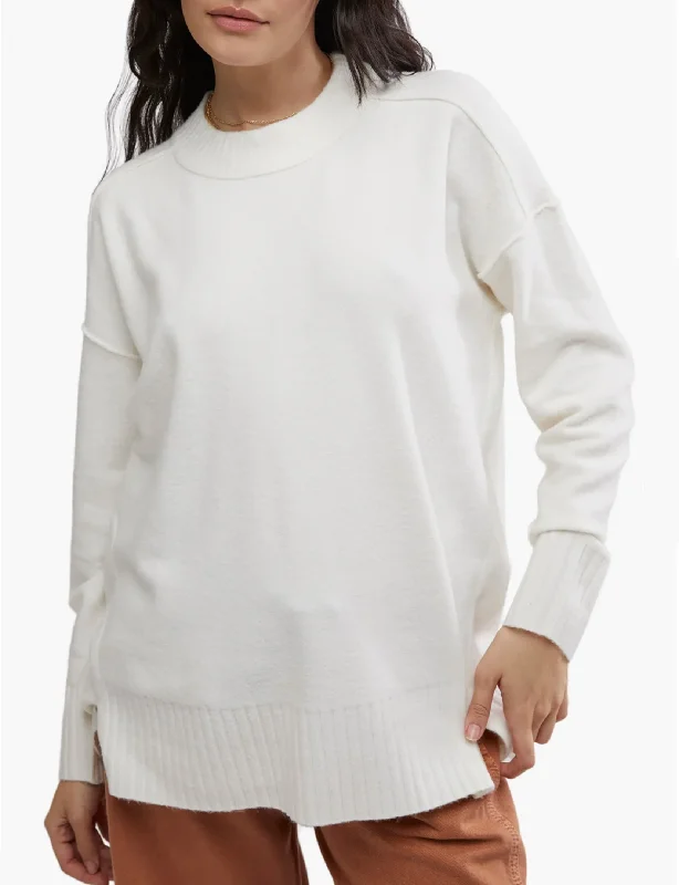 organic cotton women cardigan for an eco - friendly choicePhoebe Pullover, Stark White