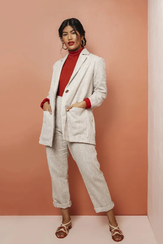 Long women's mac coats in a lightweight fabric for spring showersFriday Pattern Company Heather Blazer