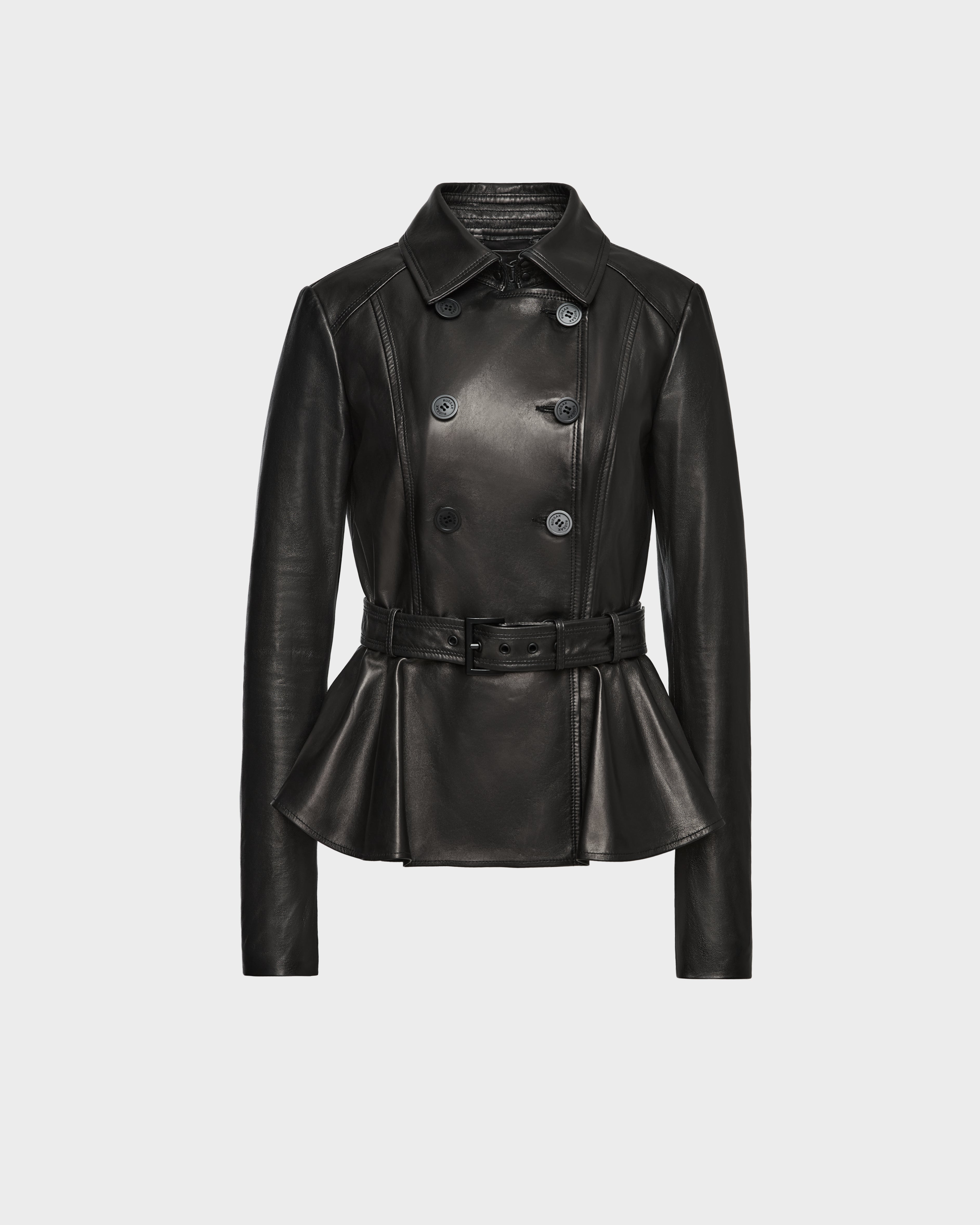 Shearling - lined women's leather coats for ultimate warmth and luxuryGABRIELLE - 8124577 Black