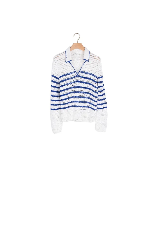 open front women cardigan for easy stylingPull marinière en crochet