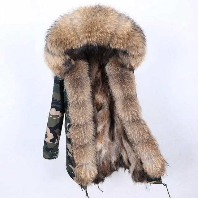Women's waterproof parka coats with multiple pockets for practicalityHigh Street Style Women's Warm Winter Jacket with Natural Raccoon Fur Collar Women's waterproof parka coats with multiple pockets for practicalityHigh Street Style Women's Warm Winter Jacket with Natural Raccoon Fur Collar